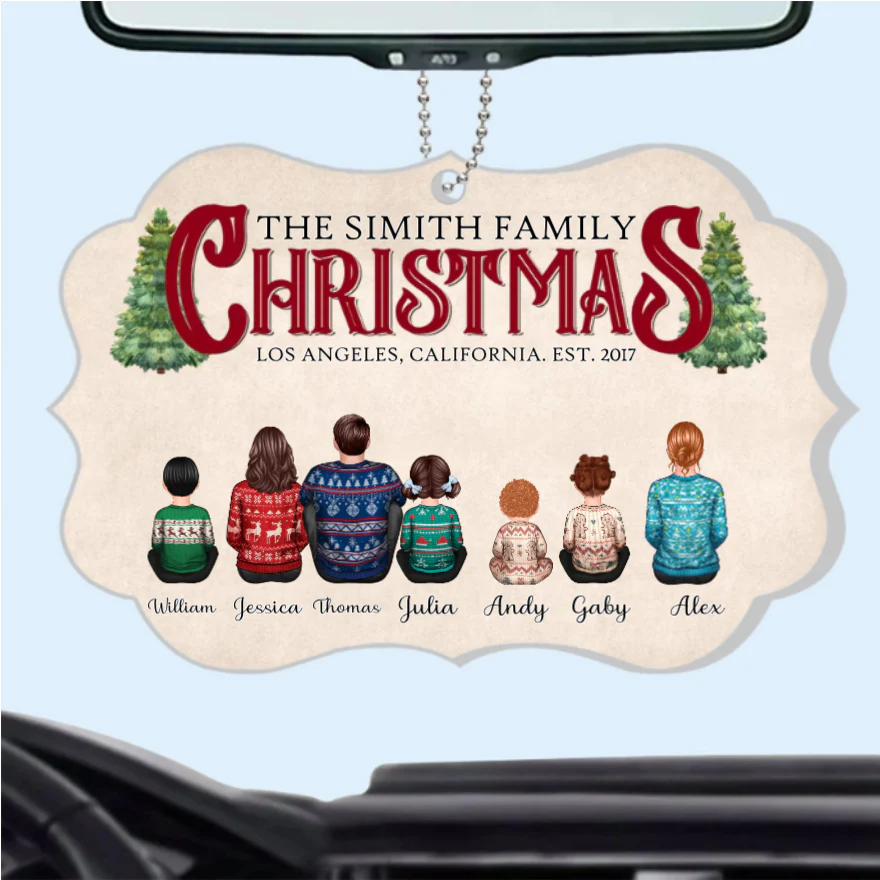 Christmas Family Sitting Together Personalized Poster, Christmas Decoration - Image 7