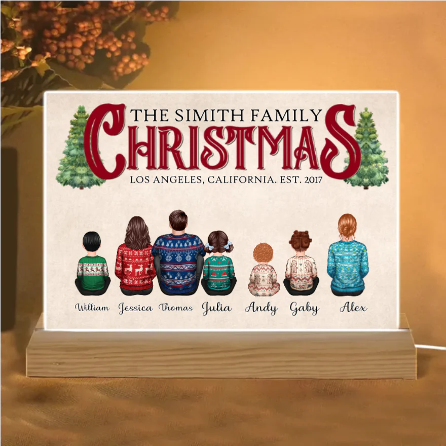 Christmas Family Sitting Together Personalized Poster, Christmas Decoration - Image 9