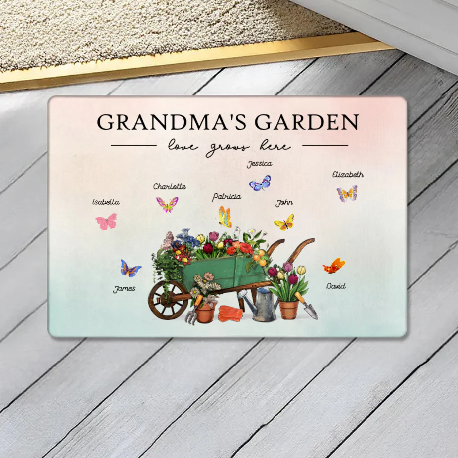 Personalized "Grandma's Garden" Poster, Keychain, Plaque, Ornament, Pillow, Wallet Card, Cup, and Sign - A Perfect Gift for Family Love and Cherished Memories - Image 8