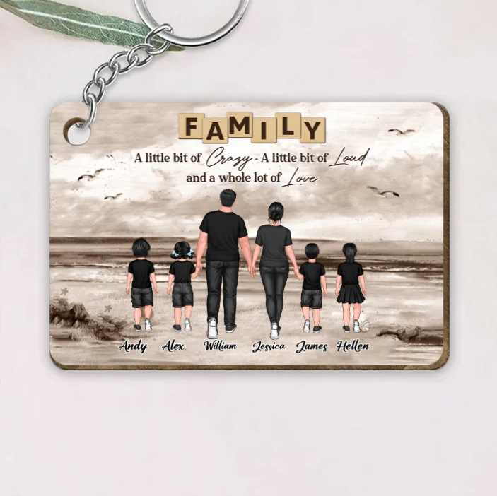 Family Walking Back View Personalized Poster or Canvas or Plaque or Keychain or Ornament - Custom Gift for Family Memories - Image 3