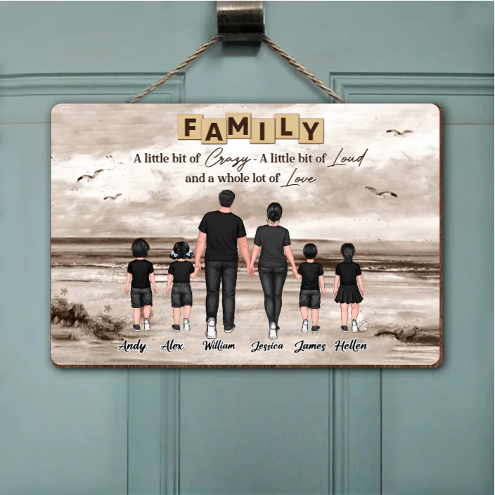 Family Walking Back View Personalized Poster or Canvas or Plaque or Keychain or Ornament - Custom Gift for Family Memories - Image 7