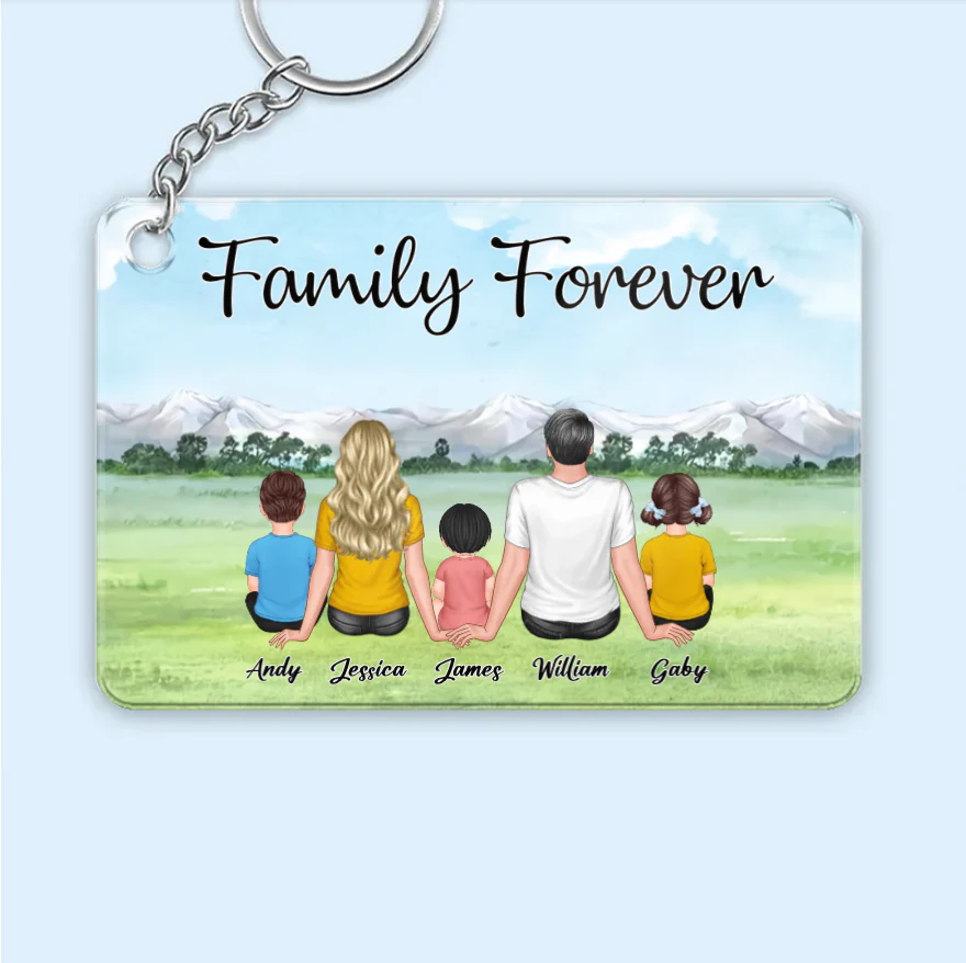 Personalized Family Poster, Plaque, Ornament, Keychain, and Sign - "Family Forever" - Image 2