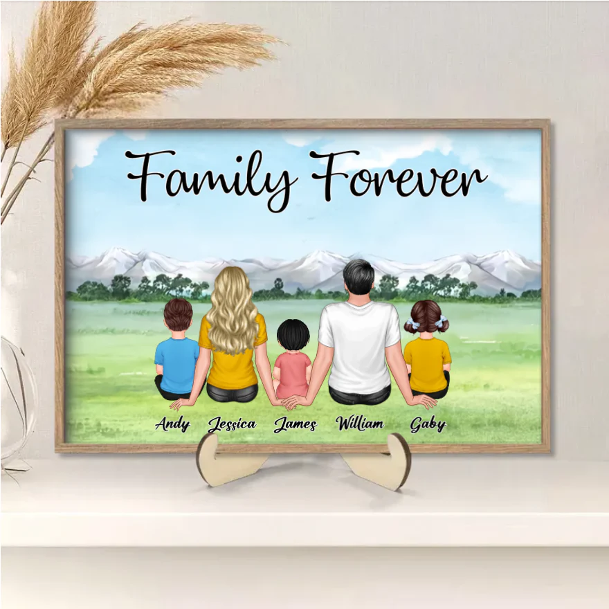 Personalized Family Poster, Plaque, Ornament, Keychain, and Sign - "Family Forever" - Image 3