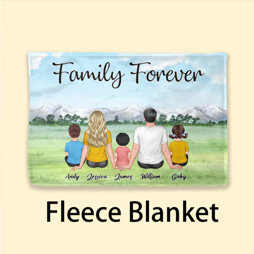 Personalized Family Poster, Plaque, Ornament, Keychain, and Sign - "Family Forever" - Image 5