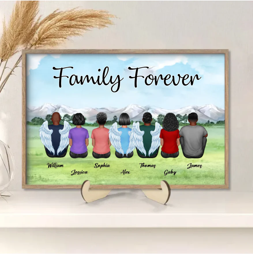 Personalized Brothers & Sisters Forever Poster or Canvas, Keychain, Plaque, Ornament, Wallet Card - Perfect Gift for Siblings, Memorial Keepsake - Image 4