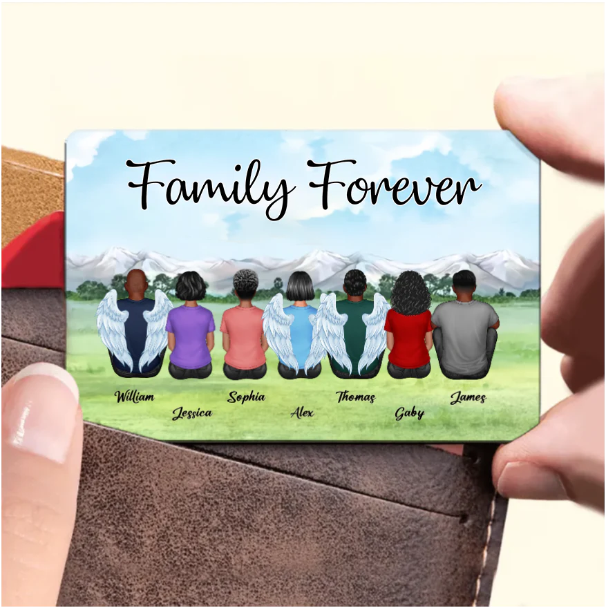Personalized Brothers & Sisters Forever Poster or Canvas, Keychain, Plaque, Ornament, Wallet Card - Perfect Gift for Siblings, Memorial Keepsake - Image 5