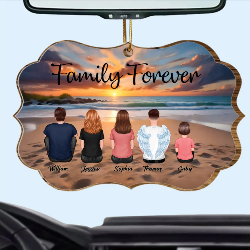 Personalized Family Forever Poster or Canvas, Keychain, Plaque, Car Hanger, Wallet Card - Perfect Gift for Siblings, Memorial Keepsake - Image 4