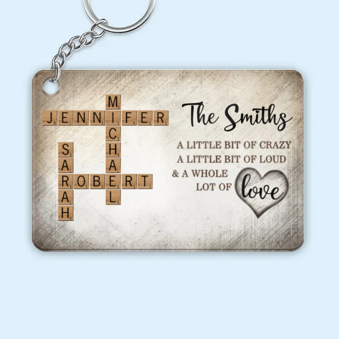 Personalized Family Name Scrabble Poster or Keychain - Unique Gift for Family Love & Memories - Image 3