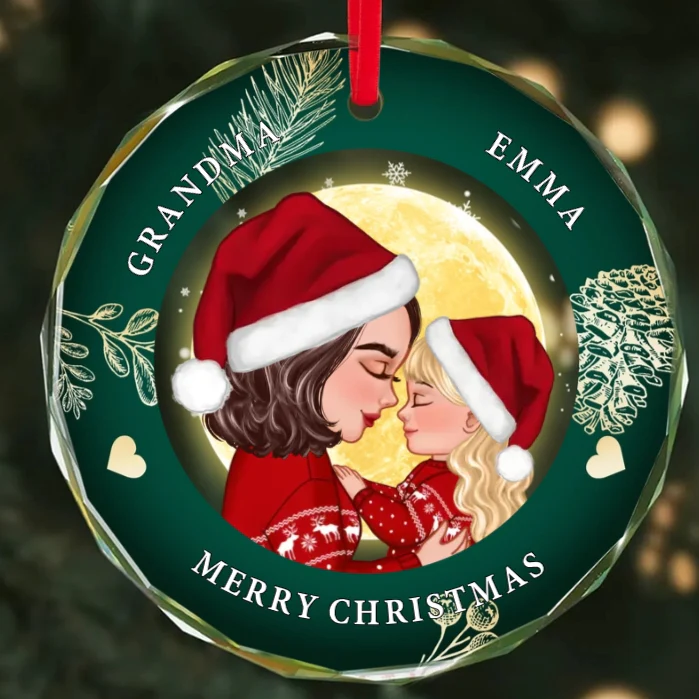 Personalized Christmas Ornament, Plaque, Keychain, Sign – Custom Gift for Grandmother and Kid Memories - Image 3