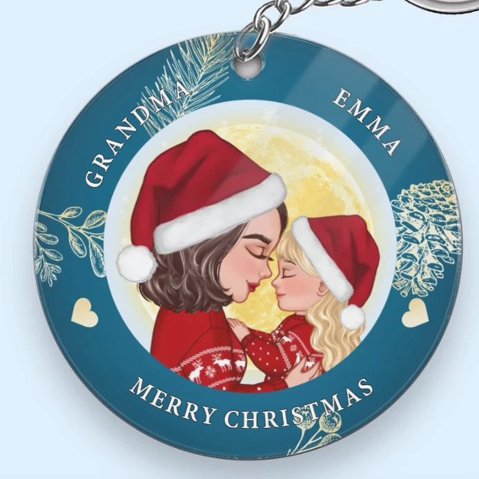 Personalized Christmas Ornament, Plaque, Keychain, Sign – Custom Gift for Grandmother and Kid Memories - Image 9