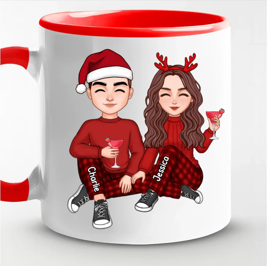 Cute Couple Christmas Gift For Him For Her Personalized Acrylic Ornament or Keychain or Plaque - Image 8