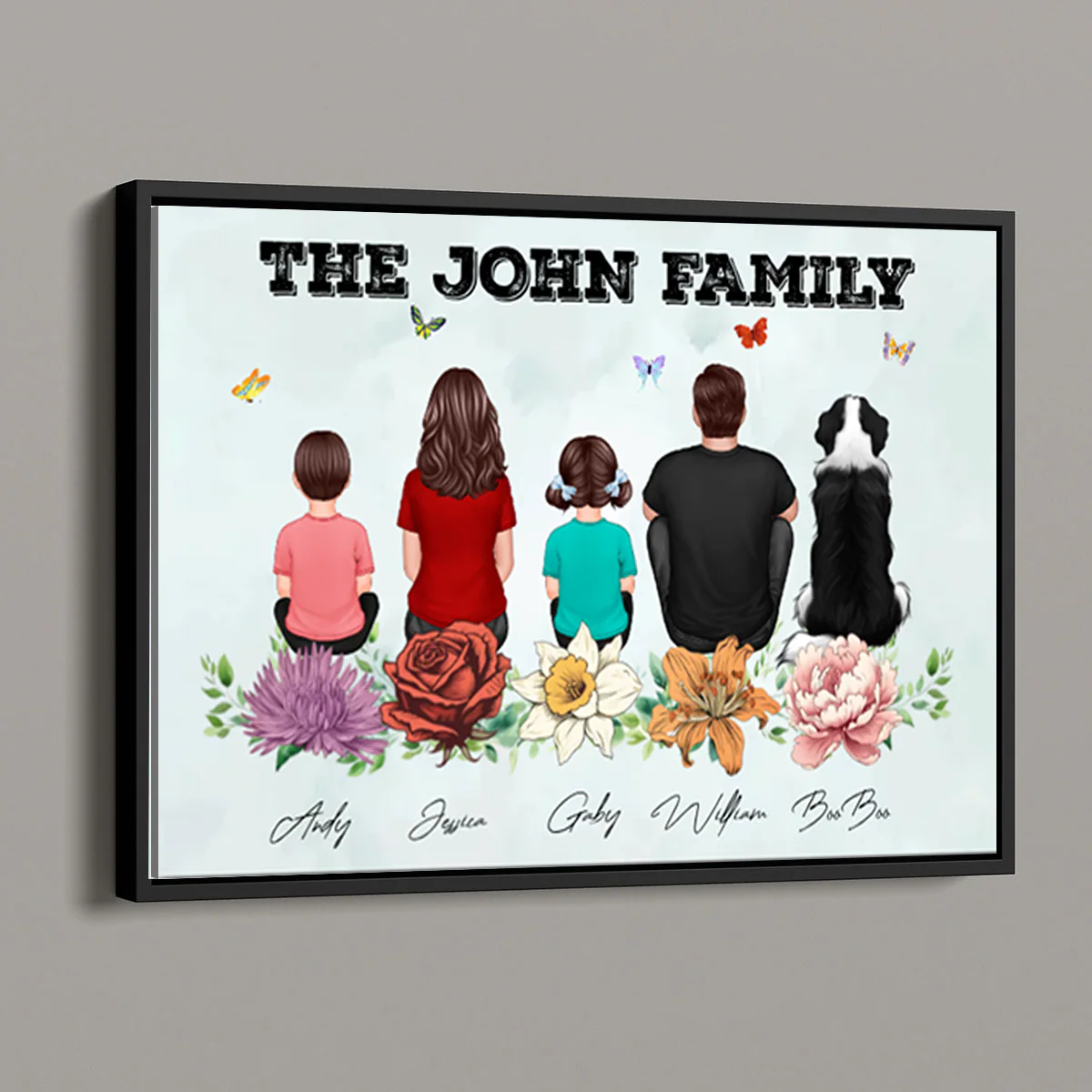 Family Floral Personalized Poster, Plaque, Keychain, Ornament, or Sign – Custom Gift for Cherished Family Memories - Image 2