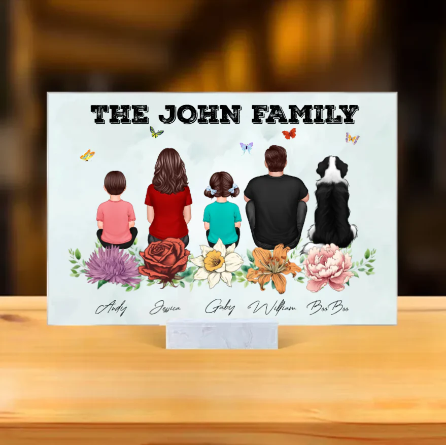 Family Floral Personalized Poster, Plaque, Keychain, Ornament, or Sign – Custom Gift for Cherished Family Memories - Image 5