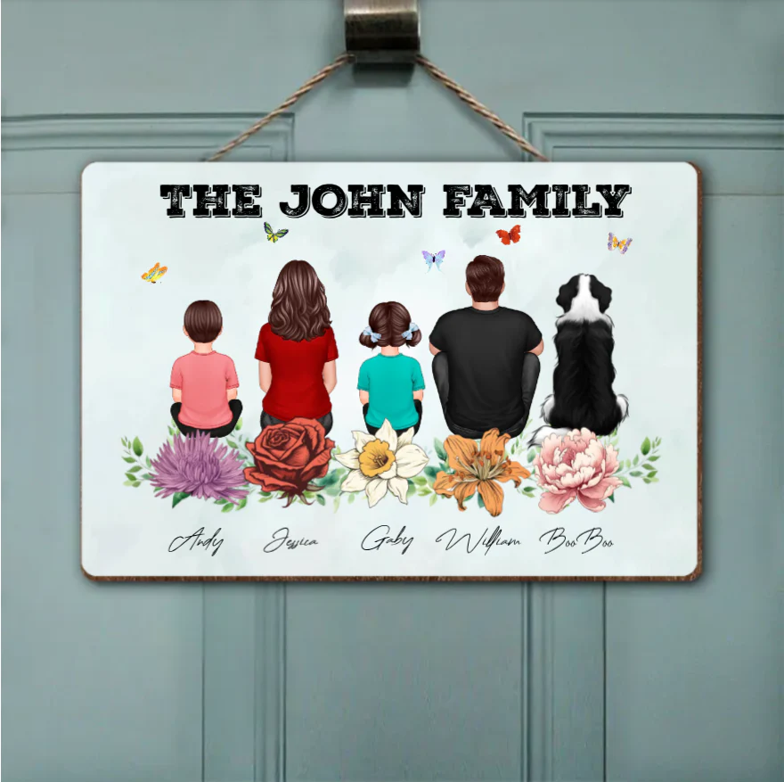 Family Floral Personalized Poster, Plaque, Keychain, Ornament, or Sign – Custom Gift for Cherished Family Memories - Image 8