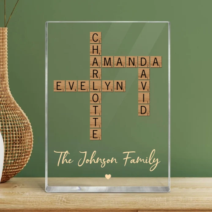 Personalized Family Name Scrabble Poster, Plaque, Keychain, Pillow, Sign - A Perfect Gift for Family - Image 2
