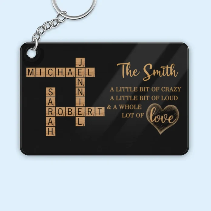 Personalized Family Name Scrabble Poster or Keychain - Unique Gift for Family Love & Memories - Image 2