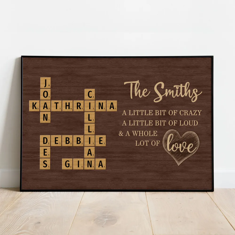 Personalized Family Name Scrabble Poster or Keychain - Unique Gift for Family Love & Memories - Image 3