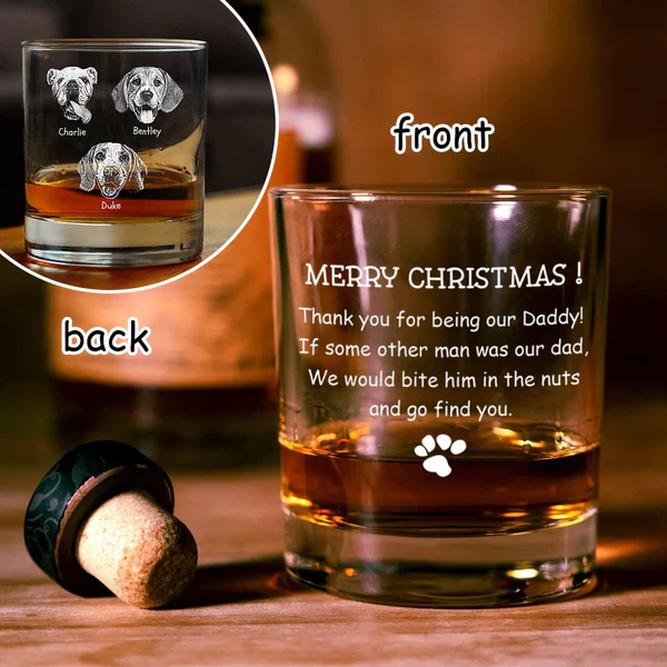 Personalized Whiskey Glasses with Pet Photos, Custom Christmas Gift for Pet Lovers from Their Furry Friends - Image 6