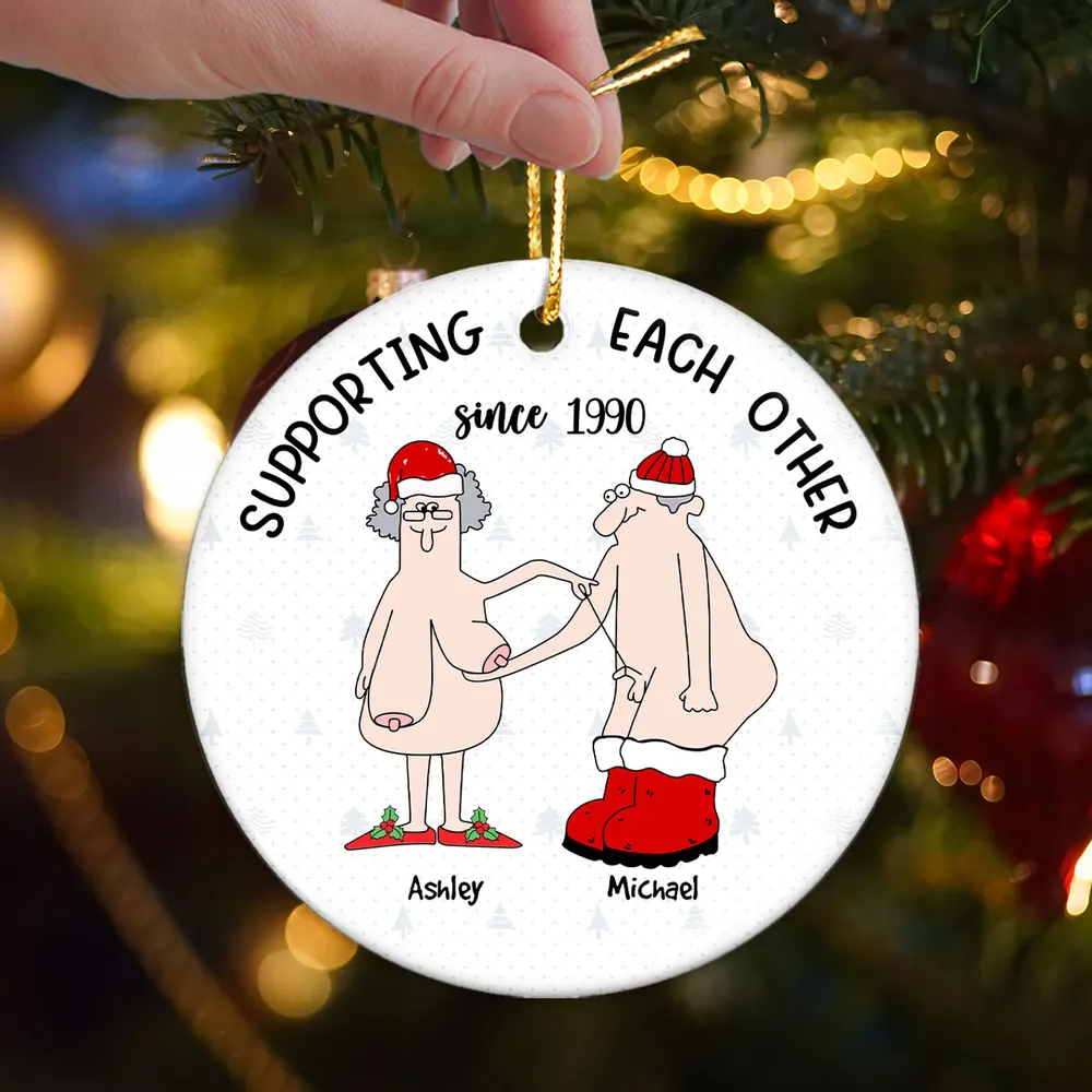 Funny & Heartwarming Couples Personalized Ornament - "I Want to Grow Old With You" Romantic Keepsake - Image 3