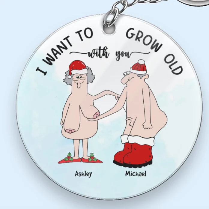Funny & Heartwarming Couples Personalized Ornament - "I Want to Grow Old With You" Romantic Keepsake - Image 7