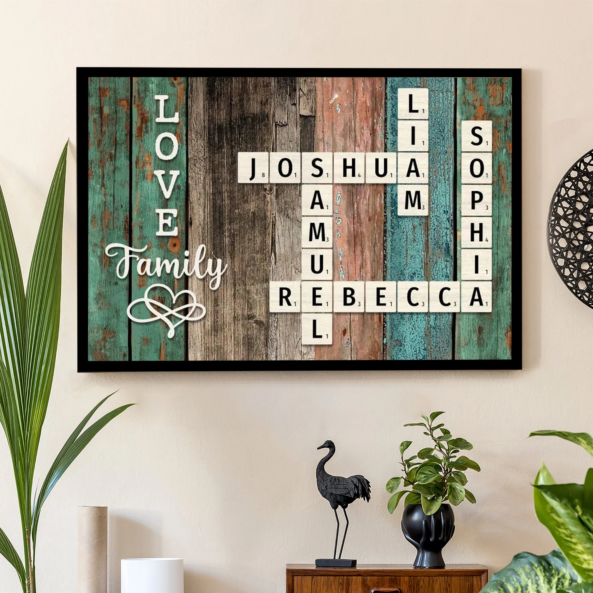 Personalized Family Name Crossword Poster – A Unique Gift for Loved Ones