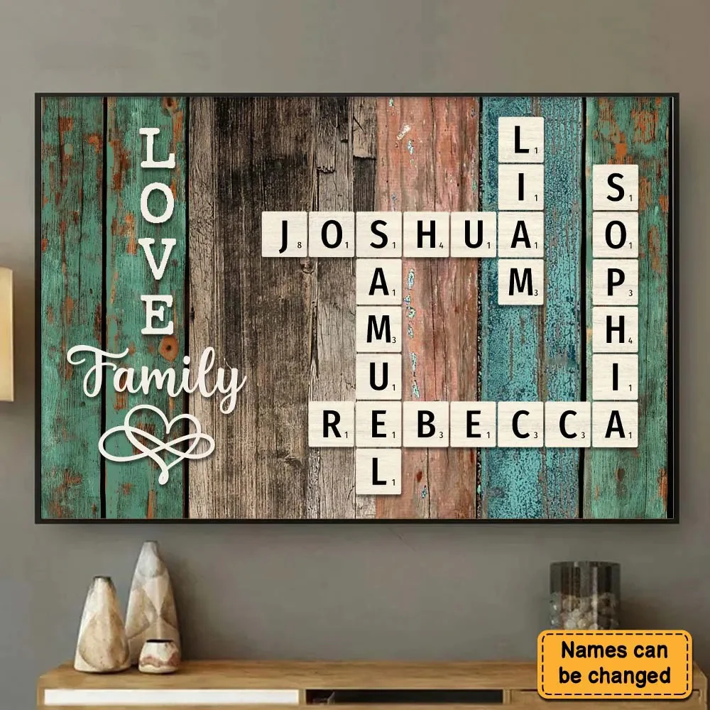 Personalized Family Name Crossword Poster – A Unique Gift for Loved Ones - Image 2