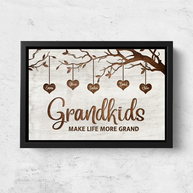 "The Foundation of Family and The Continuation of Love" - Personalized Grandkids Poster for Grandparents - Image 6