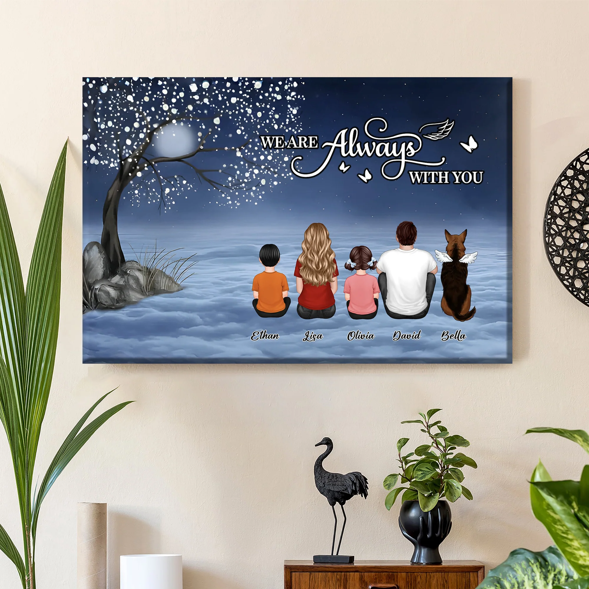 Butterfly I Am Always With You Memorial Personalized Keychain or Poster or Plaque or Ornament - Image 5
