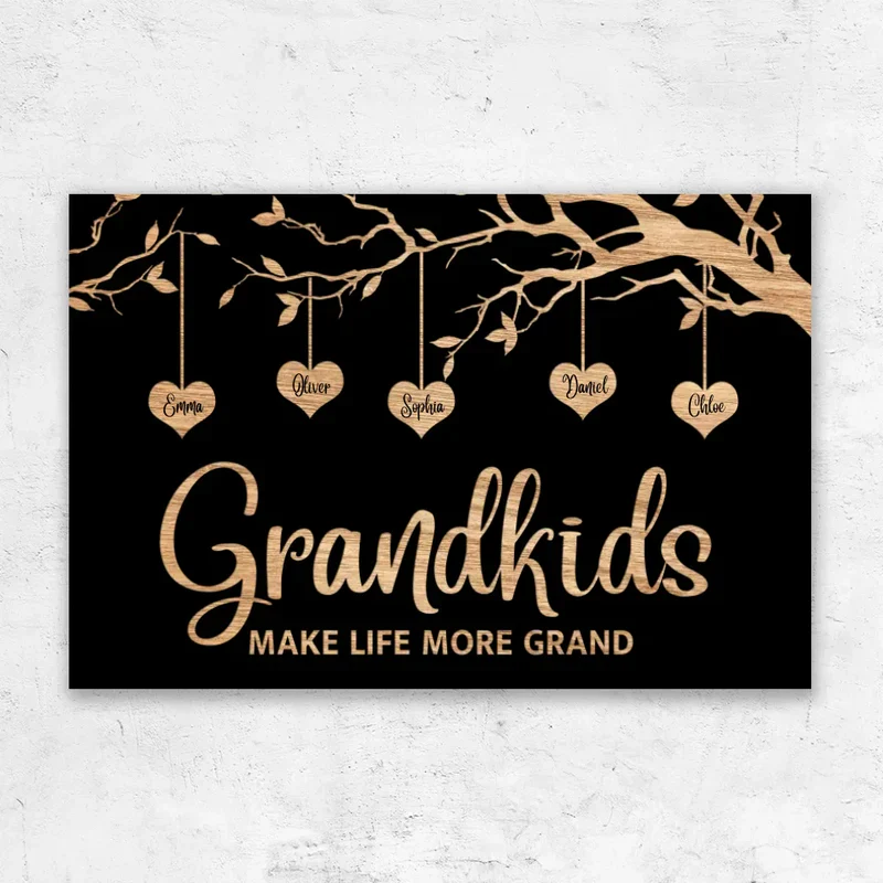 Personalized Family Love Poster or Keychain or Ornament or Plaque – Custom Family Portrait Art Gift for Parents, Grandparents, or Siblings - Image 2
