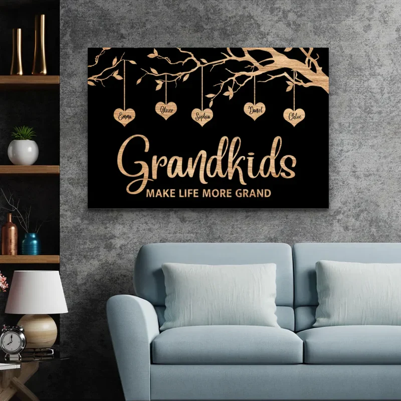 Personalized Family Love Poster or Keychain or Ornament or Plaque – Custom Family Portrait Art Gift for Parents, Grandparents, or Siblings - Image 5