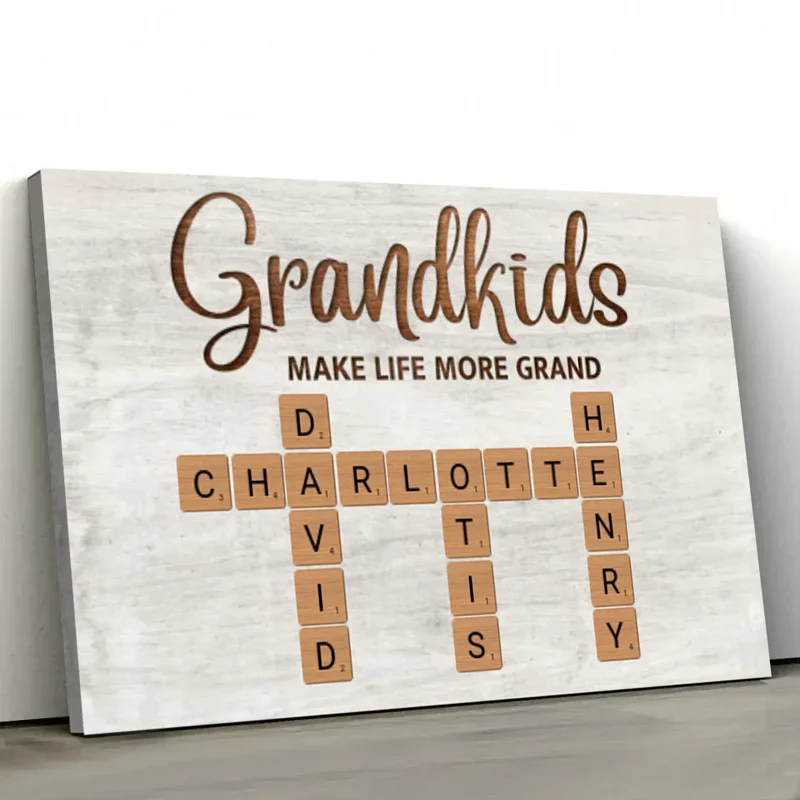 Personalized Grandkids Poster – Custom Name Art Gift for Grandparents - Image 3
