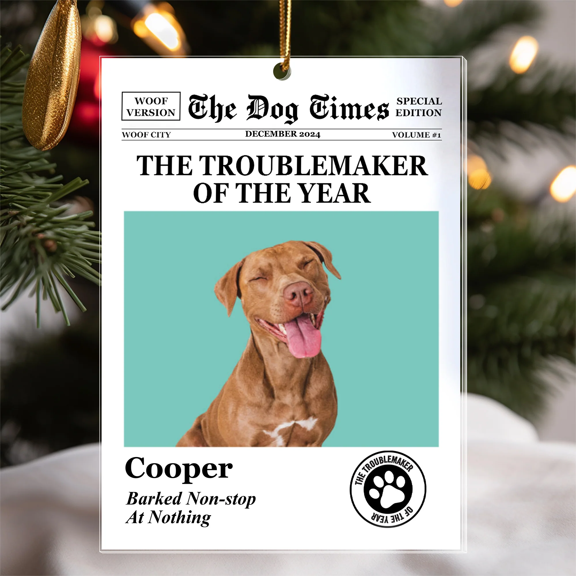 Personalized Pet Ornament – A Loving Tribute to Your Furry Friend
