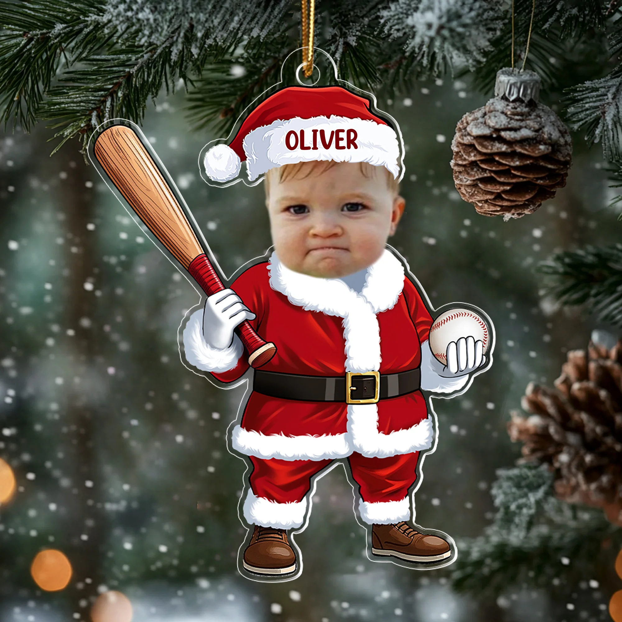 Funny Personalized Christmas Ornament – Perfect Gift for Quirky Kids and Grandkids, Celebrate Holiday Cheer - Image 4