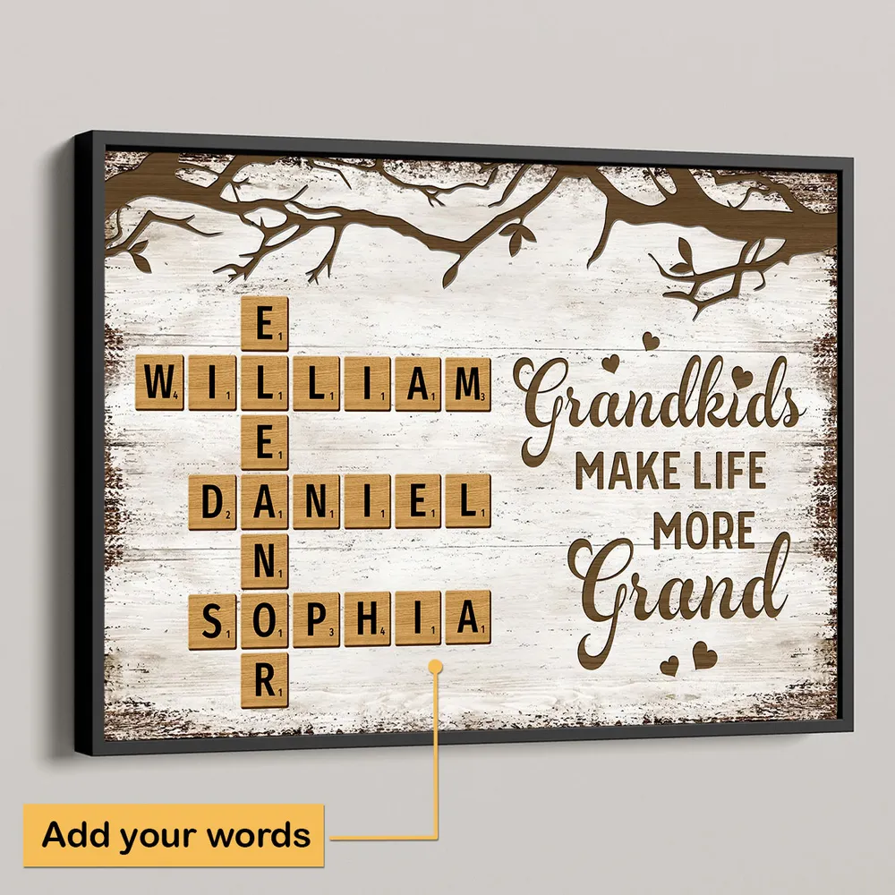 Personalized Family Poster for Grandparents and Grandchildren – Heartwarming Christmas Gift to Celebrate Generations of Love - Image 4