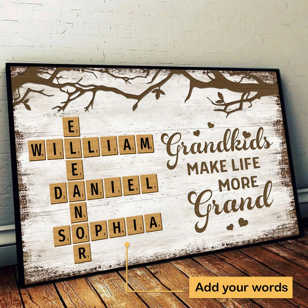 Personalized Family Poster for Grandparents and Grandchildren – Heartwarming Christmas Gift to Celebrate Generations of Love - Image 5
