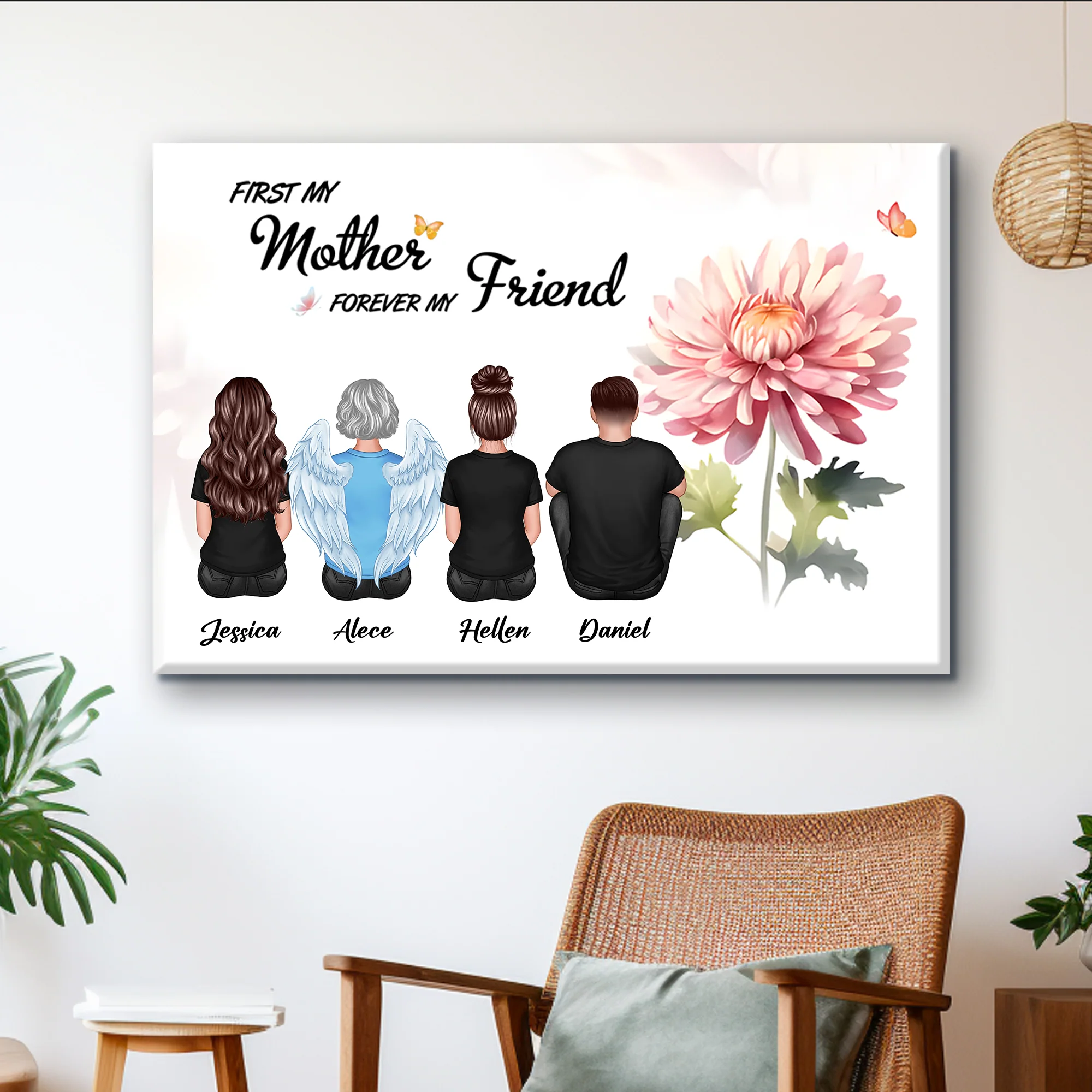 Personalized Mother’s Poster with Birth Month Flowers – A Heartfelt Gift to Honor Your Mom - Image 2