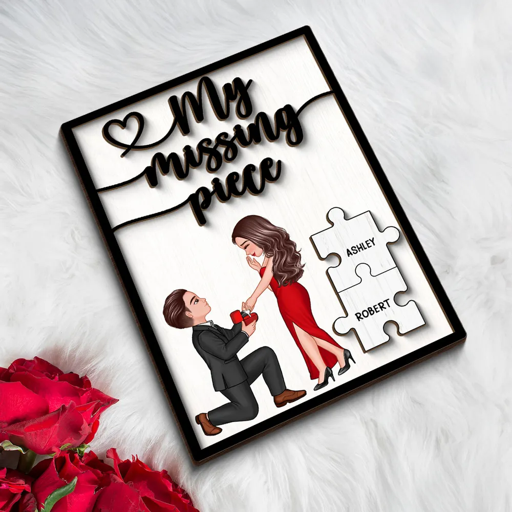 Special Moment Couple Proposal 2-Layered Wooden Plaque, Personalized Couple Proposal Engagement Anniversary Keepsake, Heartfelt Decoration For Couples - Image 9