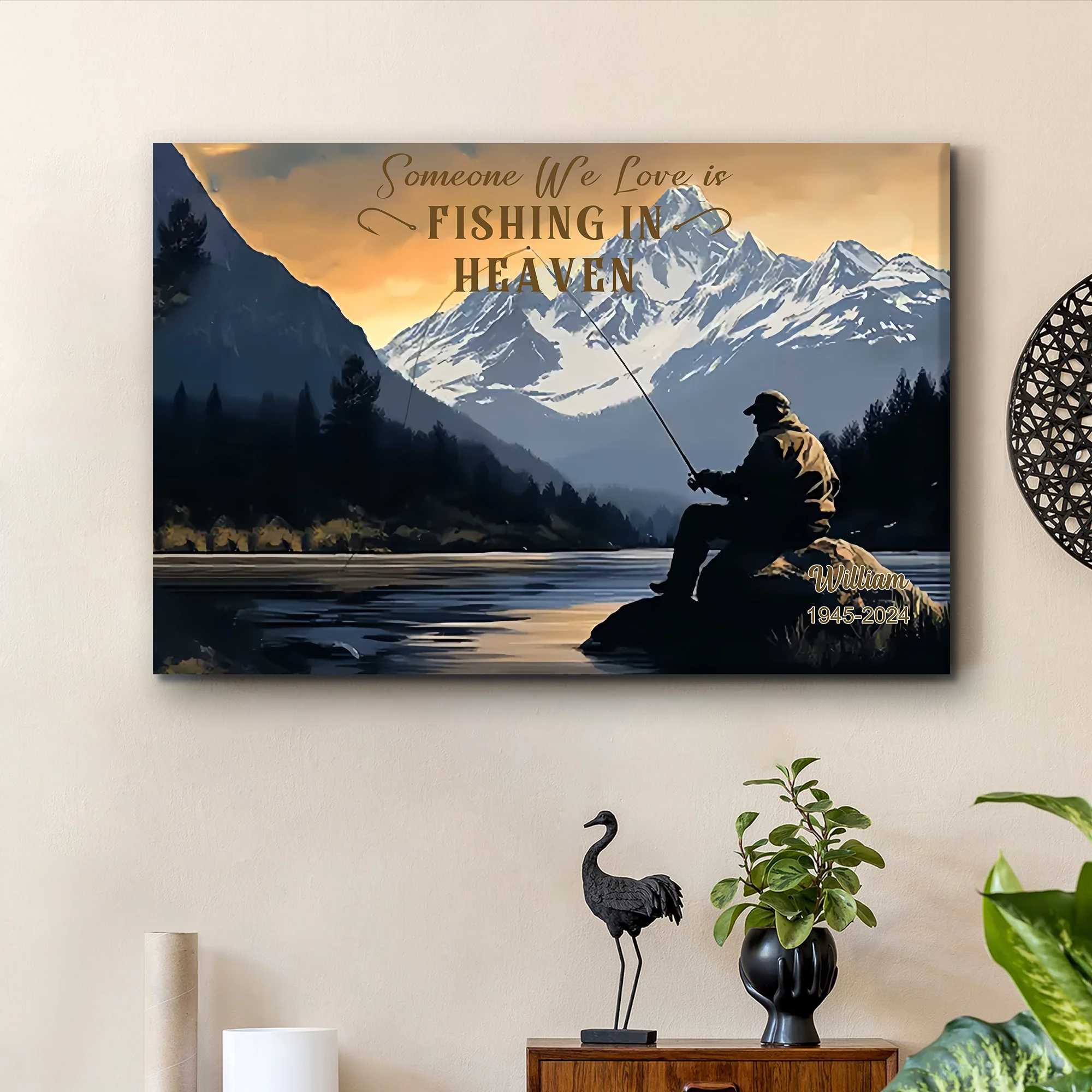 Personalized Fishing Memorial Design - Custom Canvas or Poster - A Perfect Birthday Gift or Keepsake for Fishing Lovers - Image 2