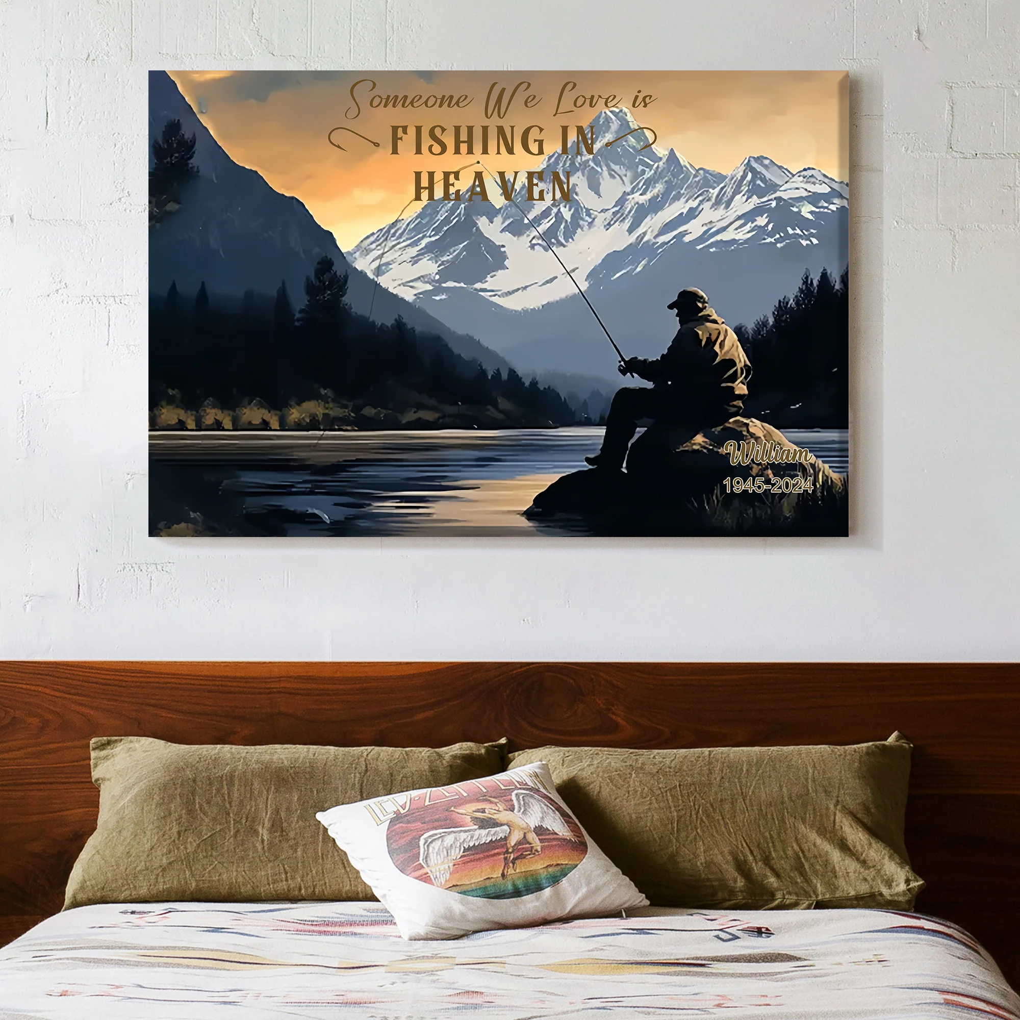 Personalized Fishing Memorial Design - Custom Canvas or Poster - A Perfect Birthday Gift or Keepsake for Fishing Lovers - Image 3