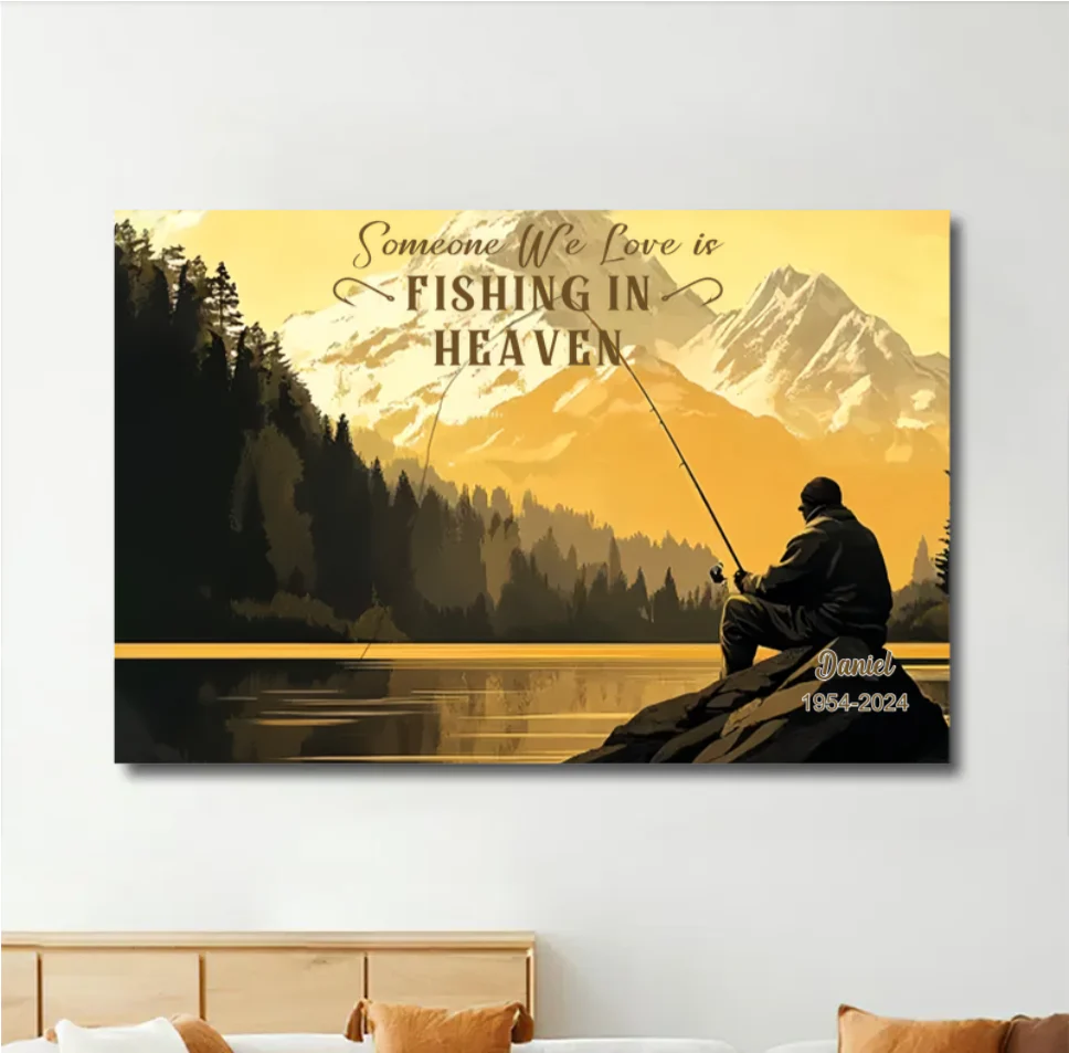 Personalized Fishing Memorial Design - Custom Canvas or Poster - A Perfect Birthday Gift or Keepsake for Fishing Lovers - Image 4