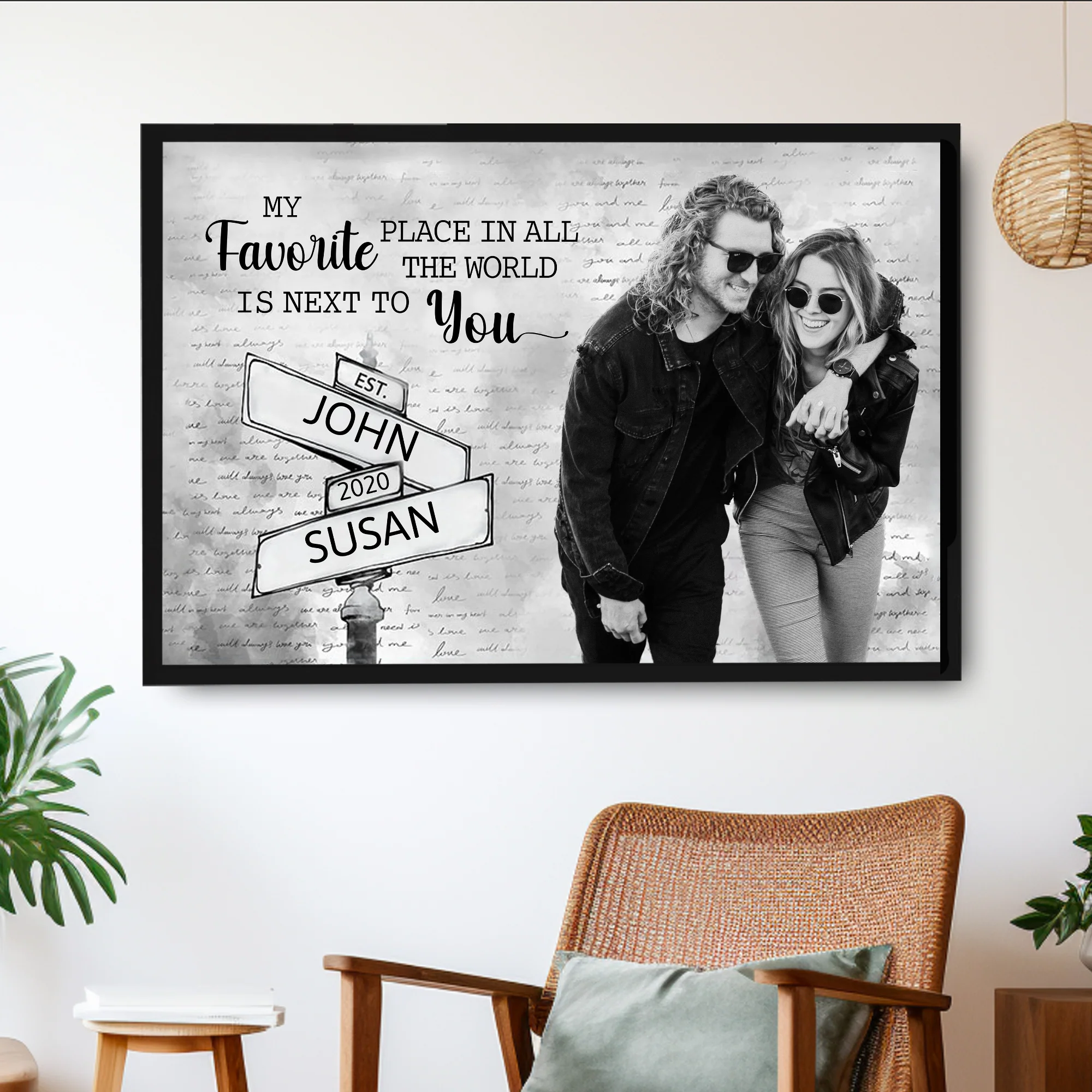 Personalized Couple Poster - "Together They Built a Life They Loved" - Custom Gift for Lovers and Couples - Image 2