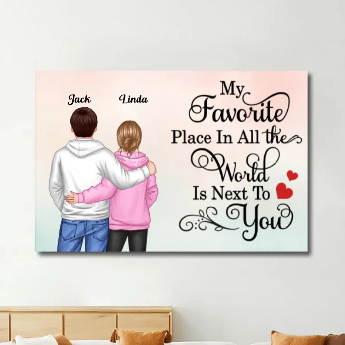 Personalized Couple Cup - "My Favorite Place in the World Is Next to You," A Perfect Gift for Any Occasion! - Image 4