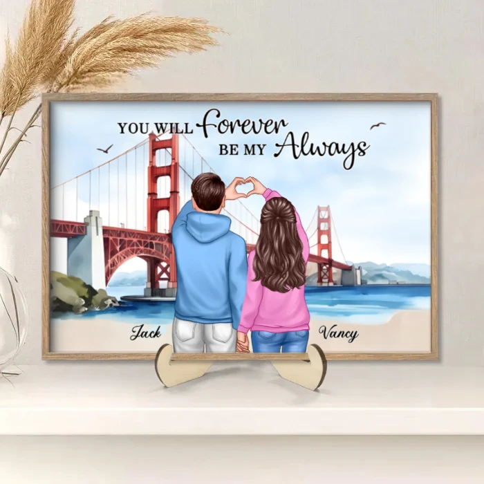 Custom Couple Poster - A Timeless Love Story with Scenic Bridge Backdrop - Image 9