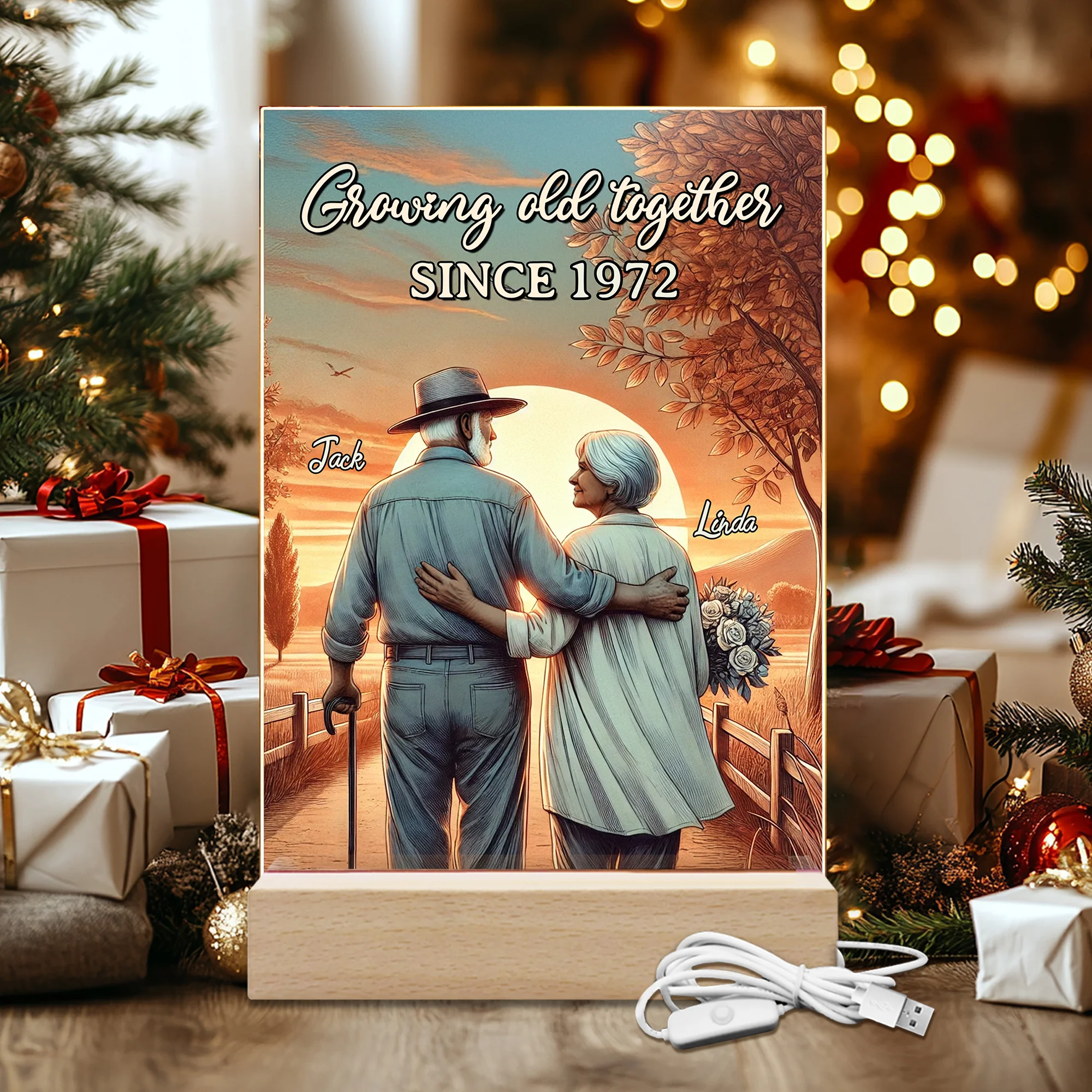 Personalized "Growing Old Together" Plaque - Custom Anniversary Gift for Couples - Image 3
