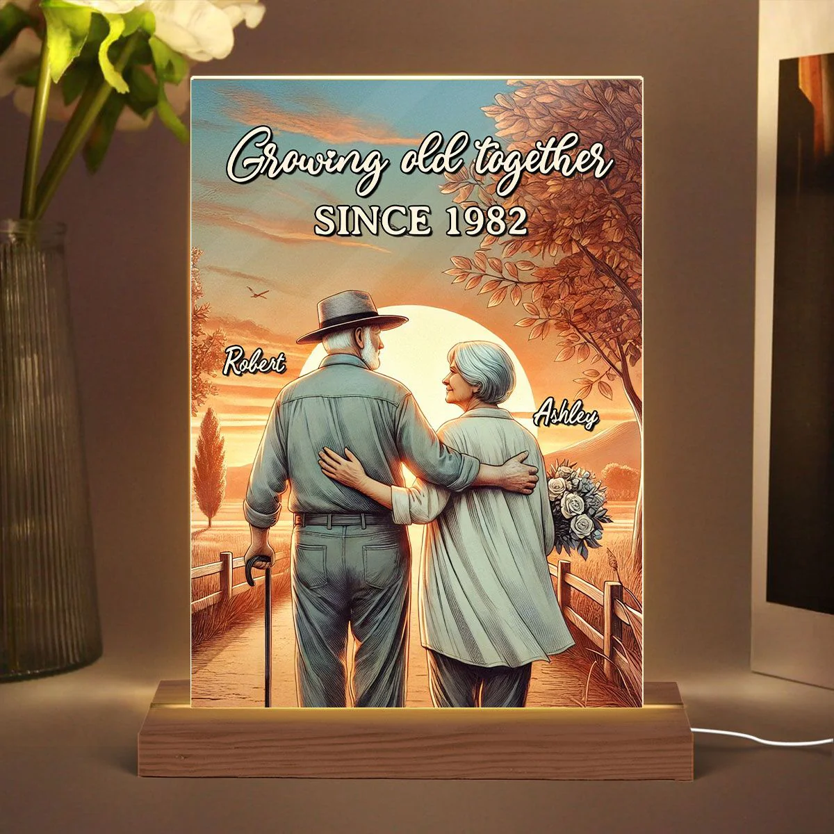 Personalized "Growing Old Together" Plaque - Custom Anniversary Gift for Couples - Image 7