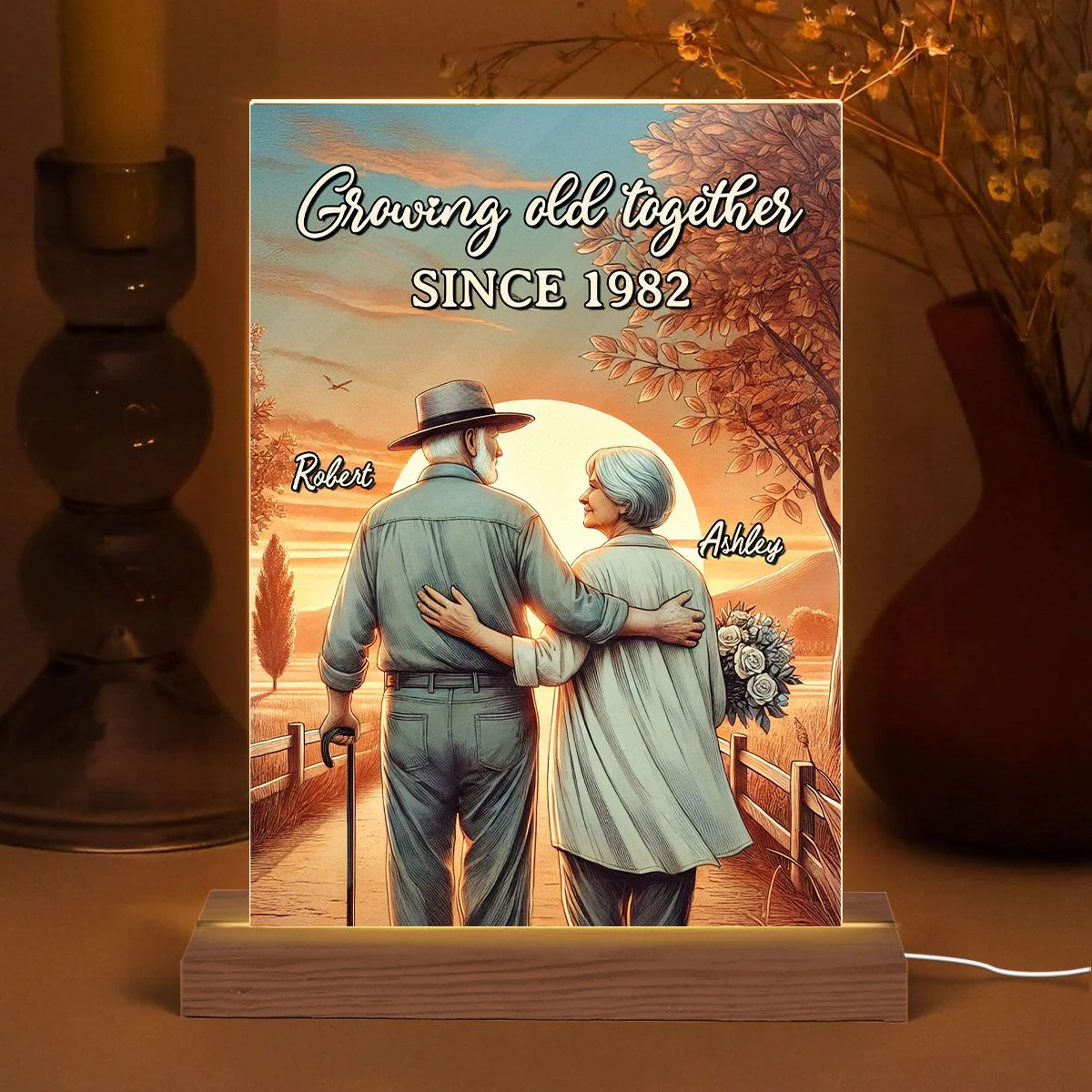 Personalized "Growing Old Together" Plaque - Custom Anniversary Gift for Couples - Image 9