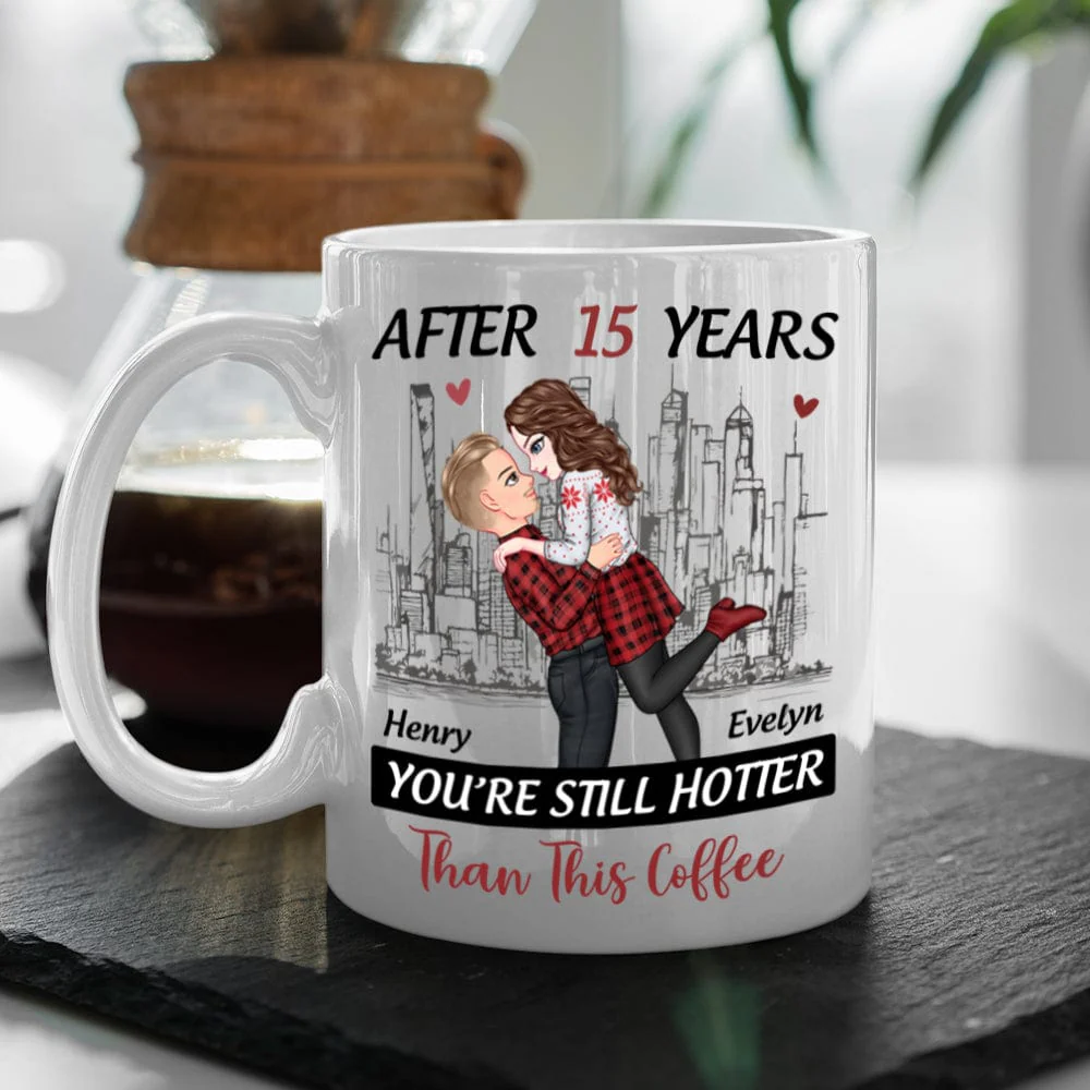 Personalized Couple Mug - "After Months, You're Still Hotter Than This Coffee" | Romantic Gift for Valentine's Day, Anniversaries, and Birthdays - Image 5