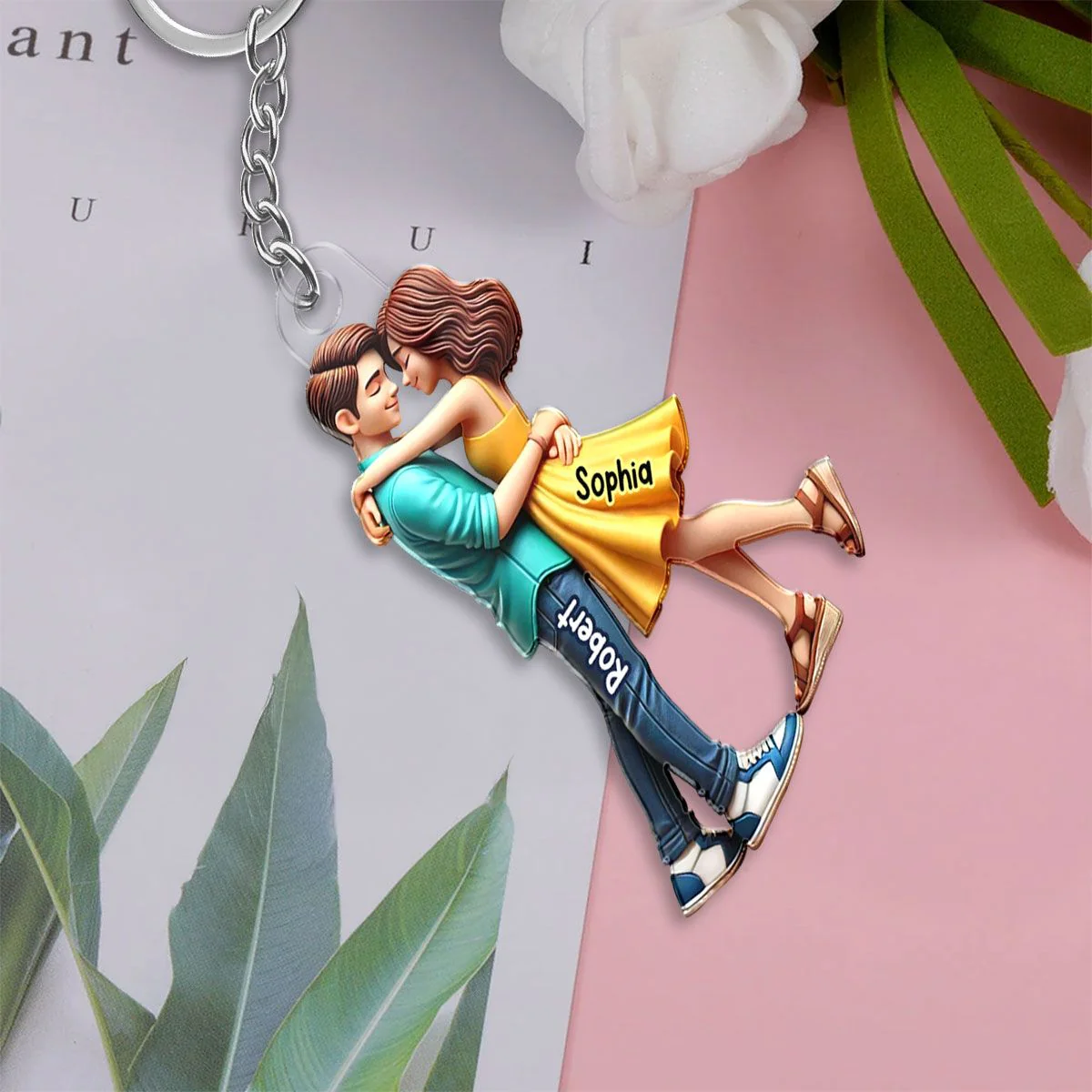 Personalized Couple Embrace Ornament - A Perfect Expression of Love, Commemorating Your Special Moments - Image 7