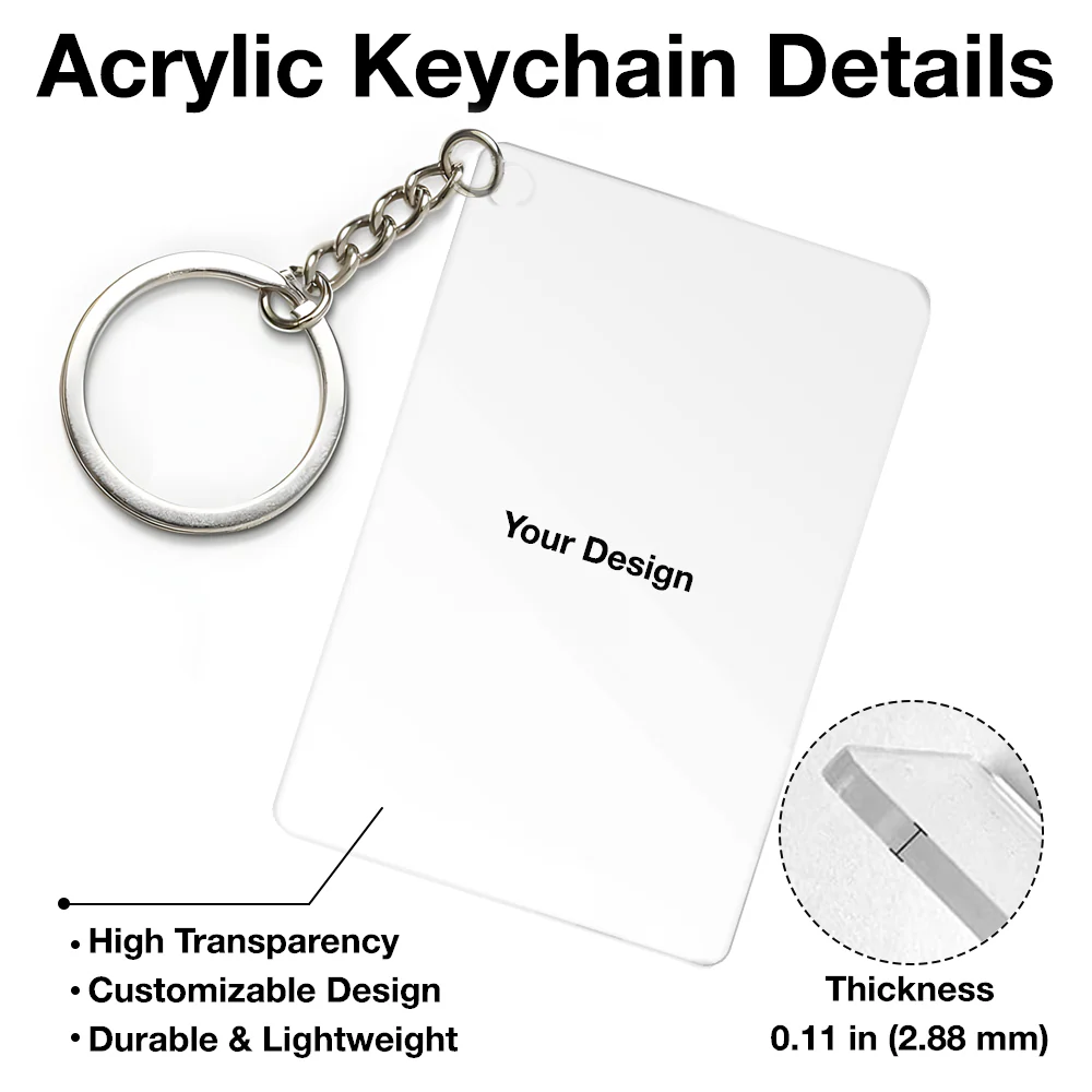 Personalized Couple Acrylic Keychain - Romantic Kissing Design - Image 5