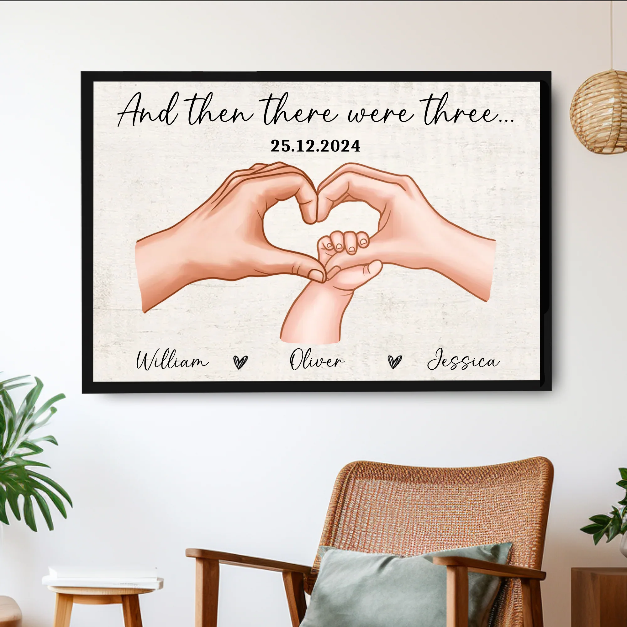 First-Time Parents Canvas: A Tribute to Love, Celebrating a Special Moment - Image 2